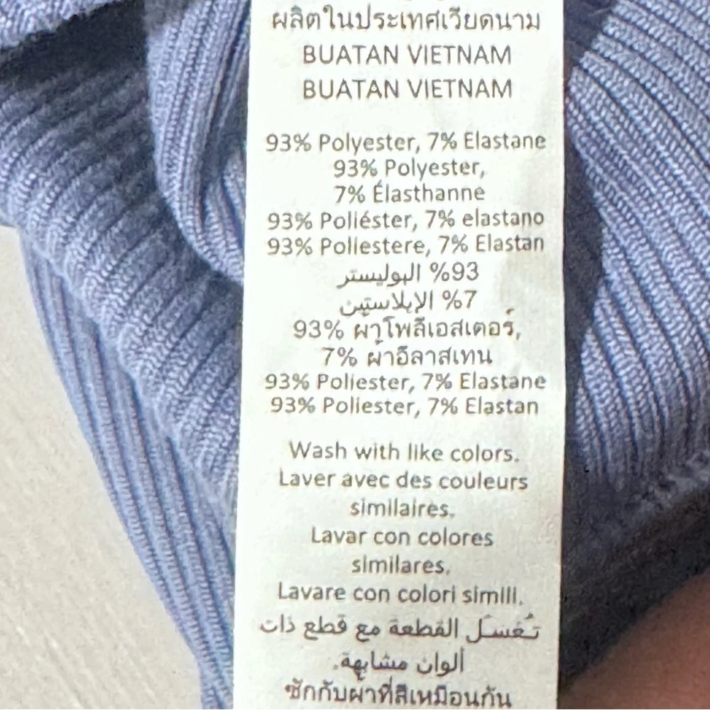 Alo Yoga Alosoft Frontrunner Ribbed-Knit Top Infinity Blue Size XS/TP